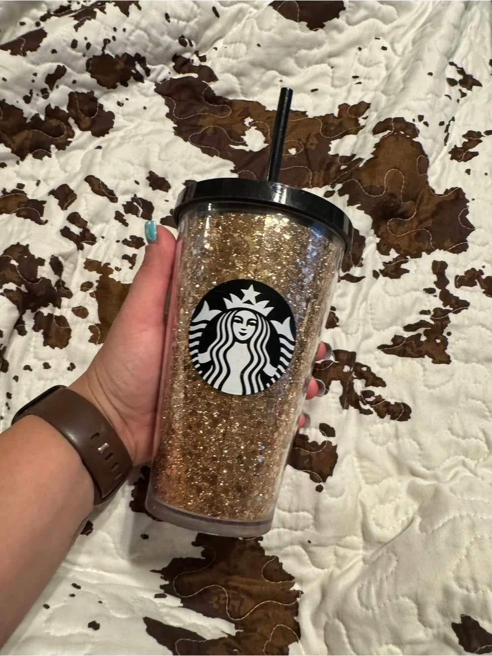 Starbucks gold reusable tumblr